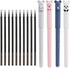 RIANCY 0.4mm Erasable Gel Pens,12 Pack Cute Cartoon Animal Rollerball Gel Ink Pens Refillable Pens for Adult Writing Kids Calligraphy Note Taking ...