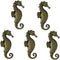 Sea Horse Cabinet Knobs 5Pcs Retro Hippocampus Drawer Pulls Handles Marine Style Zinc Alloy Knobs Handler -Single Hole Handles for Kitchen Cupboar...