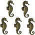 Sea Horse Cabinet Knobs 5Pcs Retro Hippocampus Drawer Pulls Handles Marine Style Zinc Alloy Knobs Handler -Single Hole Handles for Kitchen Cupboar...