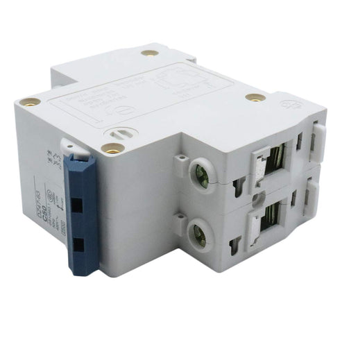 50 Amp Dual-Pole Circuit Breaker Switch, Din Rail Mounted Home Use Circuit Breaker for Household Appliance Circuit Security Protection (DZ47-63 C5...