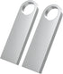 ABLAZE 128GB Flash Drive 2 Pack, Metal USB 2.0 Thumb Drives with Keychains USB Stick Pendrive (Sliver)...