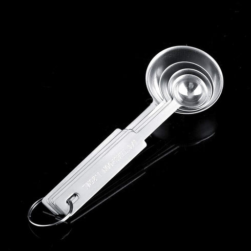 Stainless Steel Measuring Spoons Set of 4 Piece Including 1/10 tsp, 1/2 tsp, 1 tsp, 1 tbsp for Measuring Dry and Liquid Ingredients...