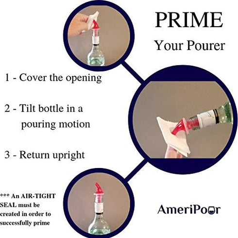 Measured Pourer - Liquor Bottle Pourers - Collared - Made 100% In USA. Bar Spouts That Don't Leak - No Cracks. A Perfect Pour Everytime. Great For...