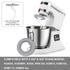 Dough Hook Shield for Kitchenaid Mixer, Keep The Mixer Clean, Fit All Type C Shape 3.74in/95mm Diameter KitchenAid Stand Mixer Hooks (Grey)...