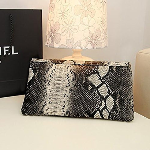 Mily Women's Clutch Bag Messenger Shoulder Handbag Tote Bag Purse-Snakeskin clutch Envelope...