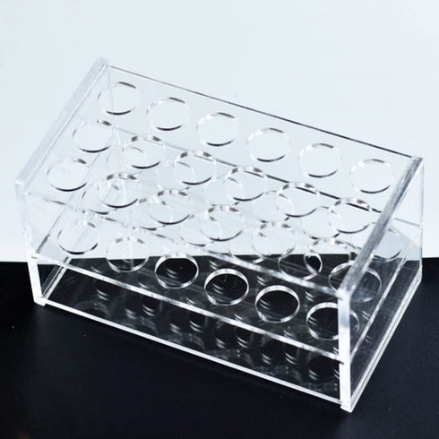 Clear Acrylic Test Tube Rack 18 Holes Test Tube Holder for 10ML/15ML Test Tubes (1 Piece)...