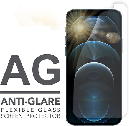 ARMOR Flexible Glass Screen Protector for iPhone 12 Pro / 12, Anti Blue-Light with Anti-Glare...