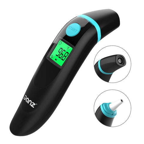 Forehead Thermometer for Adults, 4 in 1 Ear Thermometer for Kids, No Touch Baby Thermometer, Digital Thermometer with Fever Alarm and Object Measu...