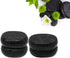 AKOAK 4 Pcs Professional Massage Hot Stone Natural Heat Retention Basalt Stone for Spa, Massage Therapy and Relaxation,3.14" Dia....