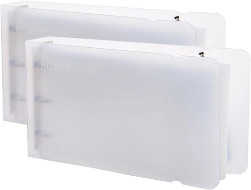 3×5” index card Binder organizer with Plastic pocket Sleeves, small organized folder for recipes Flashcards,portable notecards case holder (2pcs C...