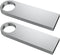 ABLAZE 128GB Flash Drive 2 Pack, Metal USB 2.0 Thumb Drives with Keychains USB Stick Pendrive (Sliver)...