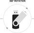 4GB Flash Drive 10 Pack, USB 2.0 Thumb Drives Bulk Swivel Memory Stick for Data Storage, Black...