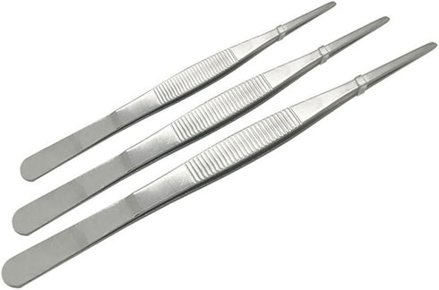 Adecco LLC Stainless Steel Tongs tweezer with precision serrated tips for sea food (8" 10" 12")...