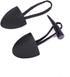 JKJF Pu Leather Sew-On Toggles with Black Resin Horn Button for Coat Cape Jacket Clothing Buttons Replacement Kit 10 Sets Black...