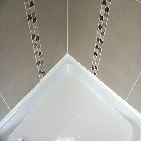 39 inch Water Barrier for Sink, Silicone Rubber Kitchen Water Splash Guard, Bendable Corner Dam Water Retaining Strip for Countertop,Shower, Bathr...