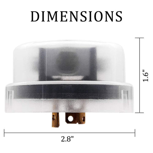 Twist-Lock Thermal Photocontrol with Time Delay for Outdoor- Controls Lighting,120-Volt,Twist Lock Light Sensor with Photocell,Dusk to Dawn Light ...