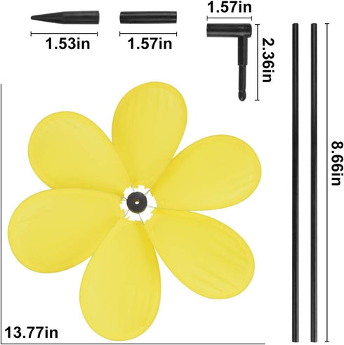 B bangcool Wind Spinners Sunflower Lawn Pinwheels Windmill Party Pinwheel Wind Spinner for Patio Lawn & Garden...