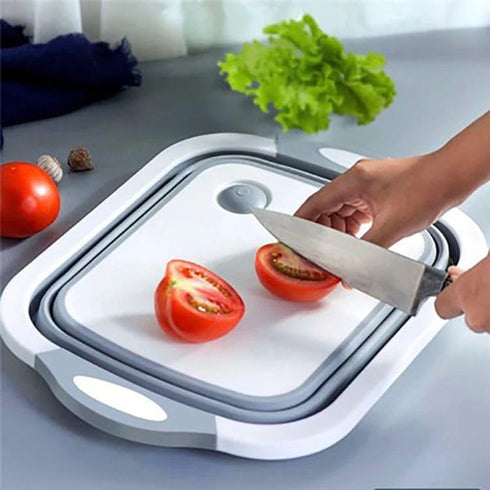 Heclasal Collapsible Cutting Board tub, Space Saving Multifunctional Chopping Board, Fruit & Vegetable Containers Basket, Washing Drain Basket for...