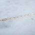 14K Gold Filled Stainless Steel Paperclip Chain Bracelet for Women, 7.5” Rectangle Link Bracelets, Waterproof and Never Tarnish...