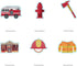 24 Pack Fireman Firefighter Cupcake Toppers Fire Truck Cupcake Toppers Fire Extinguishing Cupcake Toppers for Kids Adults Birthday Baby Shower Par...