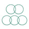 uxcell Fluorine Rubber O-Rings, 21mm OD 19mm ID 1mm Width FKM Seal Gasket for Machinery Plumbing, Green, Pack of 5...