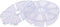 AKOAK 1 Pack Round 8-Compartment Storage Box, Easy to Carry, for Storing Earrings, Rings, Beads, Rhinestones, Pills and More (White)...
