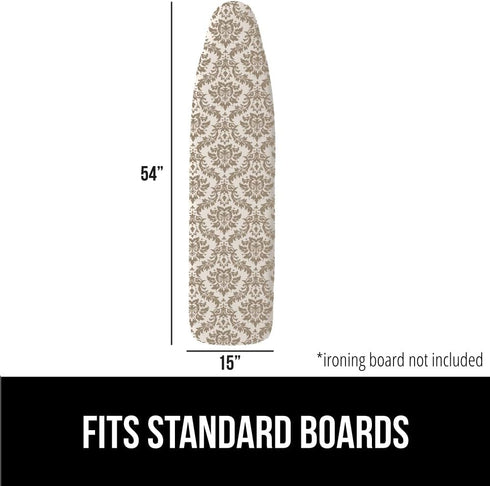 The Original GORILLA GRIP Ironing Board Cover and Pad, Silicone Coating, Thick Scorch Resistant Padding, Heavy Duty Iron Covers Standard Boards, H...