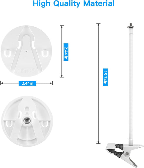 Flexible Twist Clamp Mount Compatible with Eufy Security Indoor Cam S350 Camera, Flexible Twist Gooseneck Mounting Bracket No Tools or Wall Damage...