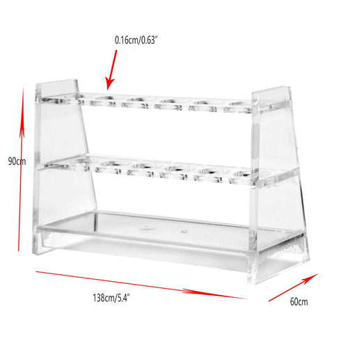 Transparent 12-Hole Acrylic Acrylic Test Tube Rack for 10ML Test Tube (10ml(6 Sockets))...