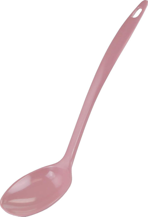 Reston Lloyd Cooking Spoon for Serving, Basting, Mixing, Heat Resistant, BPA Free Melamine 11 inch Utensil with Ergonomic Handle, Set of 6, Pink...