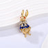 Rhinestone Bow Rabbit Brooch Pin for Women Girls Men Gold Plated Fashion Cute Crystal Bow Enamel Cartoon Bunny Gentleman Brooches Lapel Pins Lucky...