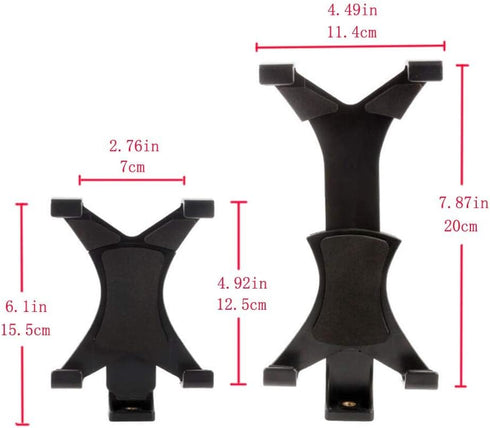 7-10" Tablet Tripod Mount Adapter Holder for iPad, Samsung Galaxy Tab, Microsoft Surface, Google Nexus, Selfie Stick, Monopod...