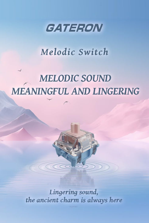 GATERON Melodic Keyboard Switches, Clicky RGB LED 5 Pin Factory Pre-lubed 60gf Key Switches for MX Mechanical Keyboard(35PCS)...