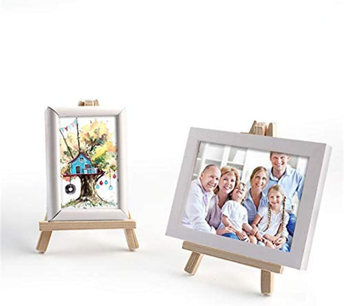 10 Pack Mini Wood Display Easel (5 Inch) Wooden Artist Easel Triangle Cards Stand Photo Display Wedding Business Card, Painting Craft Drawing phon...
