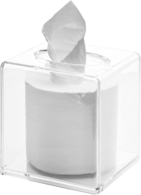 Cq acrylic Tissue Box Holder,Clear Square Tissue Box Cover for Kleenex Tissue Cube Box,Plastic Roll Tissue,Napkin,Facial Tissue Dispenser Box Case...