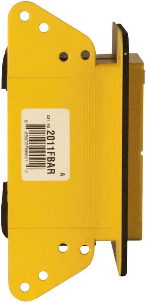 RACO 82011FBAR 1-Gang Nonmetallic Vapor Barrier Cable Box, 2-3/4 in. Deep, 1/2 in. Setback, Yellow...