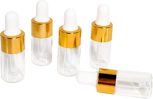 50PCS Transparent Sample Dropper Bottles, 3 ml Mini Essential Oil Dropper Bottles, Perfume Bottles with 2 Plastic Droppers for Travel Test Samples...