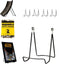 MADE IN USA 4-Pack Sturdy & Durable Adjustable Metal Easels to Display Books, Frames, Comics, Plates & More - Unique on the Market...
