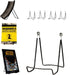 MADE IN USA 4-Pack Sturdy & Durable Adjustable Metal Easels to Display Books, Frames, Comics, Plates & More - Unique on the Market...