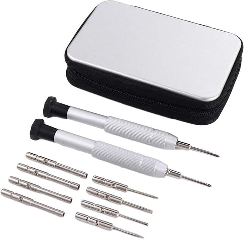 Eyeglass Repair Kit,Sunglass Repair Tool Metal Glasses Screws Screwdriver Assorted Kit Household Electric Appliances with Zipper Box Watch Tiny Sc...