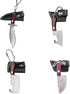 HAOXU Mini Pocket Knife Set Damascus Tiny Knife For Beer Bottle Opener Package Box Cutter Necklace Knife - 4pcs...