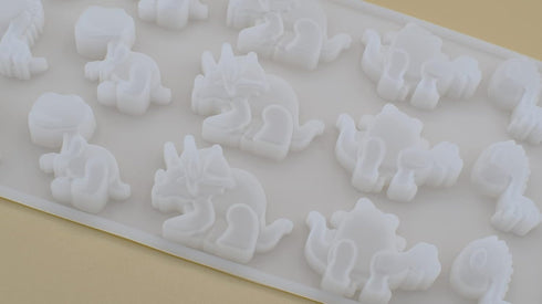 Dinosaur Candy Melt Silicone Mold (Molds) - Chocolate, Fondant, Baking (3D) - Bite-Sized Treats - Cake Decorating Mould...