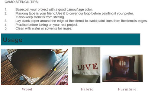 DIY Decorative Stencil Template for Painting on Walls Furniture Crafts, 5.9 in * 5.9 in (Grateful Thankful Blessed)...