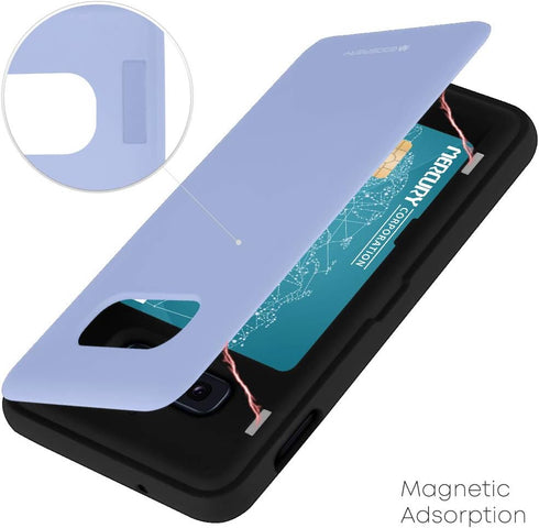 GOOSPERY Galaxy S10e Wallet Case with Card Holder, Protective Dual Layer Bumper Phone Case (Lilac Purple)...