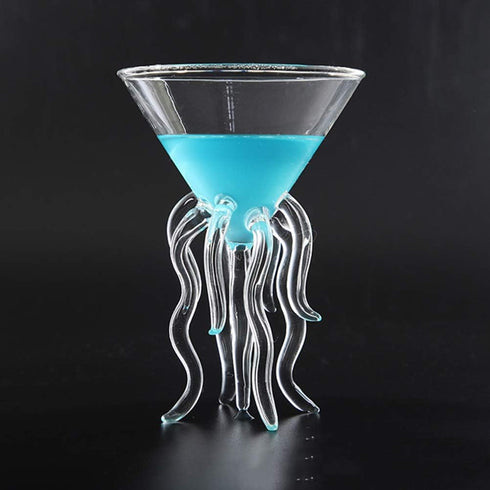 Octopus Martini Glass Creative Cocktail Drinkware Bar Goblet Tools (2 Transparent)...
