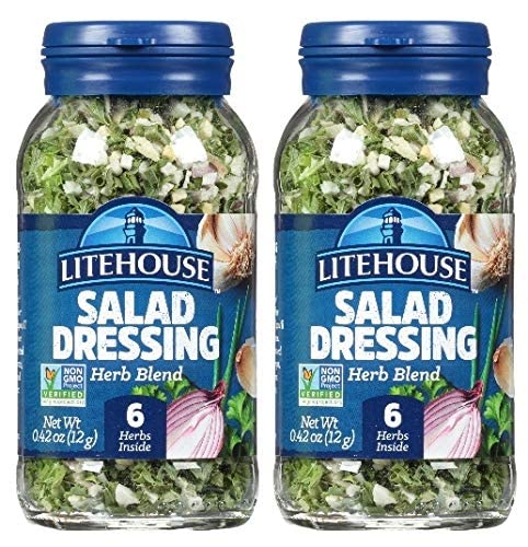Litehouse Freeze Dried Salad Dressing Herb Blend - Substitute for Fresh Salad Dressing, Jar Equal to Blend of 6 Herbs, Organic, Salad Seasoning, N...