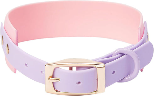 Pretty Jolly Waterproof PVC Dog Collar Colorful Soft Comfortable Pet Collars for Small Dogs Collars with Safe Adjustable Buckle Multicolor Dog Col...