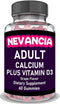 Adult Calcium + Vitamin D3 Gummies, Bone & Joint Support, Heart Support, Immune Support, Daily Nutritional Support, Grape Flavor, 60 Gummies, 30-D...