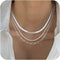 CHESKY Silver Necklace for Women,925 Sterling Silver Chain Necklace Layered Herringbone Rope Paperclip Chain Necklaces for Women Silver Jewelry fo...