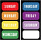 Just Baby'd Sip'n Learn Labels - Learn Days of the Week and Colors of the Rainbow - Weekly Labels for Toddlers - Dual Learning & Education Tool - ...